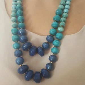 Paper bead necklace